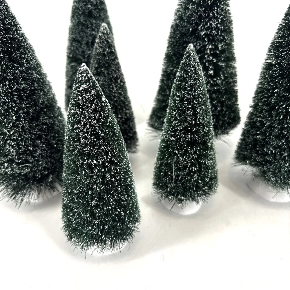 Dept. 56 Village Frosted Topiary Trees Set Of 7 #56.52842